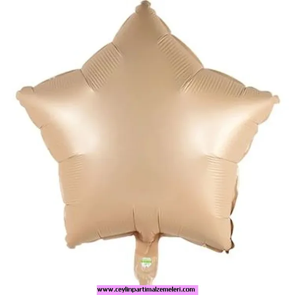 Sütlü Kahve Yıldız Folyo Balon